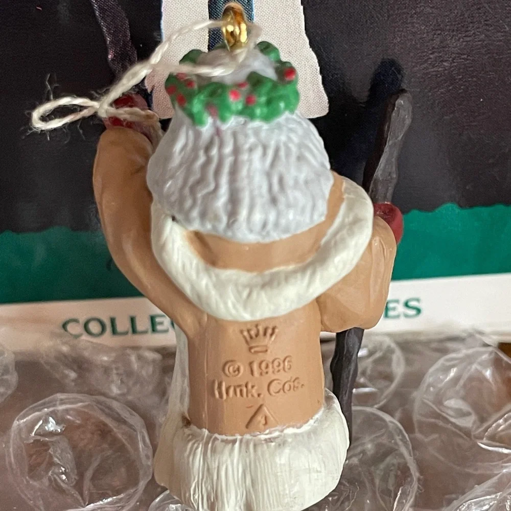 Hallmark Keepsake Centuries of Santa MINIATURE Ornament 1996 #3 Woodland Santa